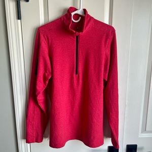 Men’s Reebok CrossFit Red Long Sleeve 1/4 Zip Shirt Size Medium